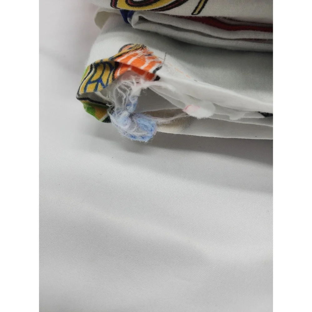 Vintage NHL Ice Hockey Team Logo All Over Print Bedding Twin Set White Made USA